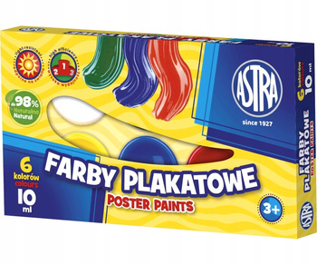 Farby Plakatowe 6 Kolorów 10 Ml Astra