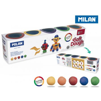 Ciastolina Brokatowa 5 Kol X 142G Milan