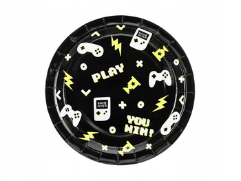 Talerzyki Gamepady, 23 Cm, Mix: 1op./6szt. Partydeco