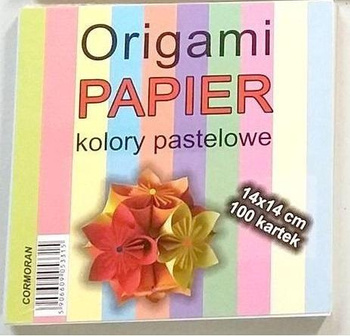 Origami Papier 14X14Cm. Pastele Kormoran