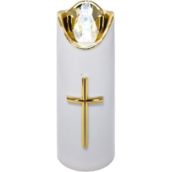 Świeca Led Rico 15 Cm Z Bateriami (2xr6) White+Gold Cool White Cortina