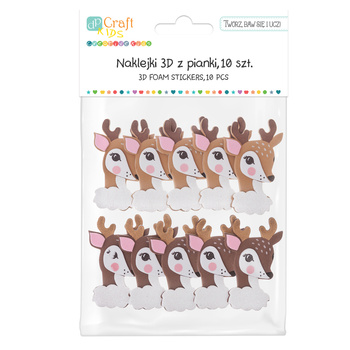 Naklejki 3d Z Pianki Bambi, 10 Szt. Dpcraft