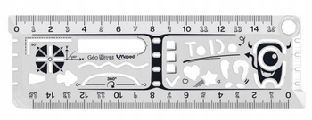 Linijka Geonotes Wielofunkcyjna 15 Cm Maped, 1 Sztuka