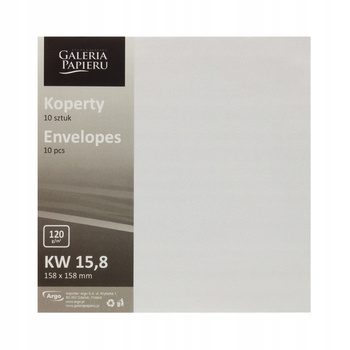 Koperta 158x158 Millenium Diamentowa Biel 120g 10szt 280816 Galeria Papieru