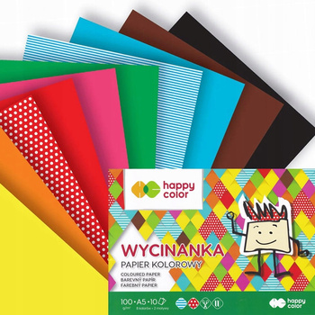 Blok Wycinanka A5 10 Ark 100 G Happy Color