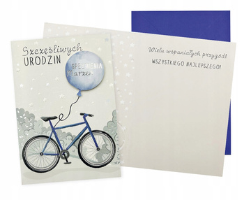 Karnet Dk-1046 Urodziny (Męskie, Rower) Kukartka