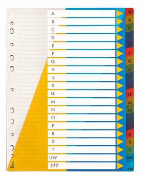 Przekladki Pp Alfabetyczne A-Z Tetis