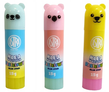 Klej W Sztyfcie Zwierzątka Pva Pastel Line 15 G 24 Szt. Displa Astra