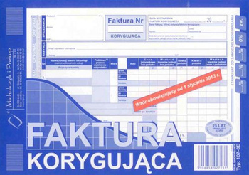 Druk Faktura A5 Korygująca 107-3E. Michalczyk