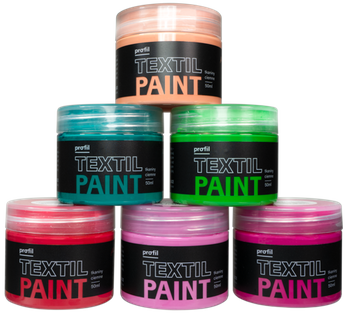 Zestaw farb 6x50ml do ciemnych tkanin Wild Rose Paint-It