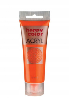 Farba Akrylowa 75Ml, Pomarańczowy Fluo, Happy Color