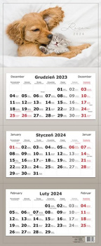 Kalendarz 2024 Trójdzielny 34x82,5 Razem Interdruk