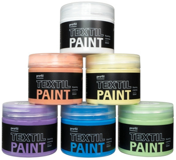 Zestaw Farb 6X50Ml Do Ciemnych Tkanin Pastel Candy Paint-It