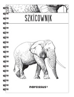 Szkicownik B5 Na Spirali Gładki Słoń Narcissus