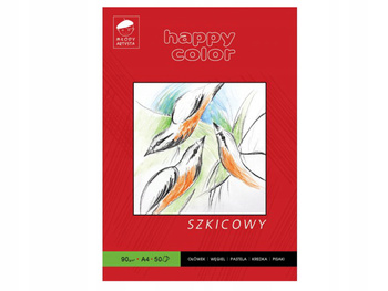 Blok Szkicowy Młody Artysta, A4, 50 Ark, 90G, Happy Color