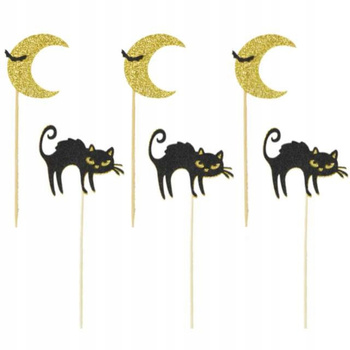 Dekoracja Ciasta - Czarne Koty (6 Szt.) Arpex
