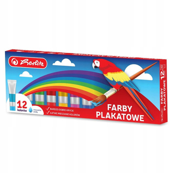 Farby Plakatowe Tuba 30Ml 12Kol 9575630 Herlitz