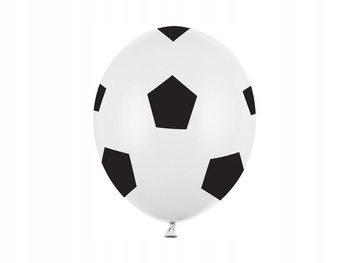Balony 30 Cm, Piłka, Pure White Partydeco